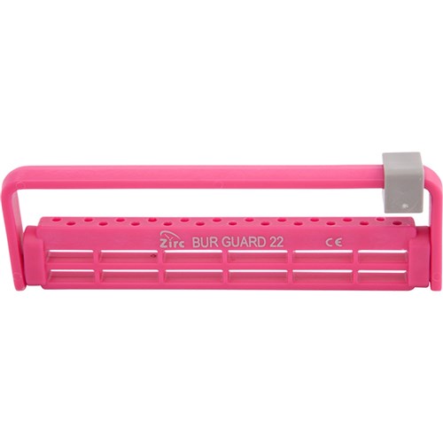 Zirc Steri Bur Guard - 22 Holes - Neon Pink