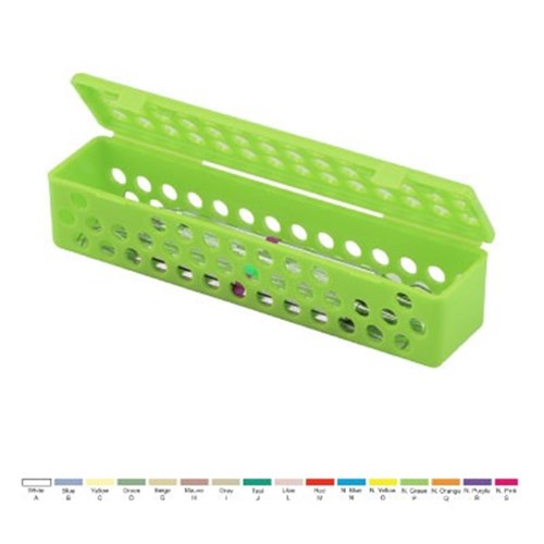 STERI CONTAINER Standard Neon Green 20.64  x 5.08  x 3.81cm