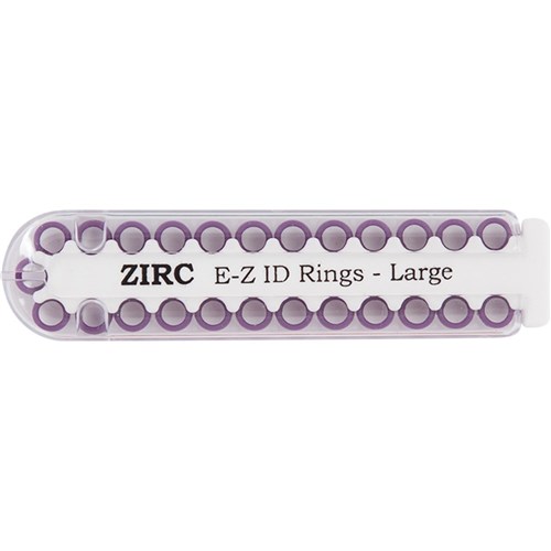 E Z ID Rings for Instruments Large Plum Pack of 25