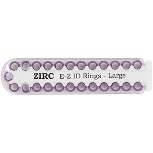 E Z ID Rings for Instruments Large Plum Pack of 25