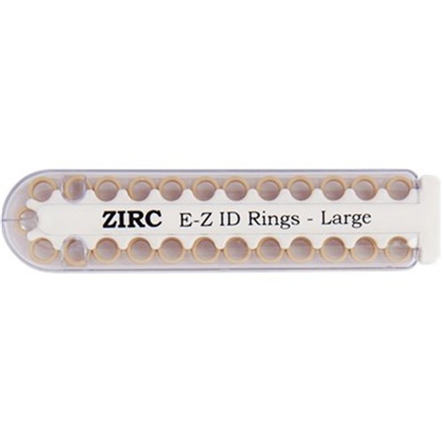 E Z ID Rings for Instruments Large Beige 6.35mm Pk 25